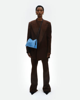 Penelope Slouch Bag - Sky Suede