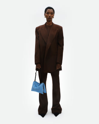 Penelope Slouch Bag - Sky Suede