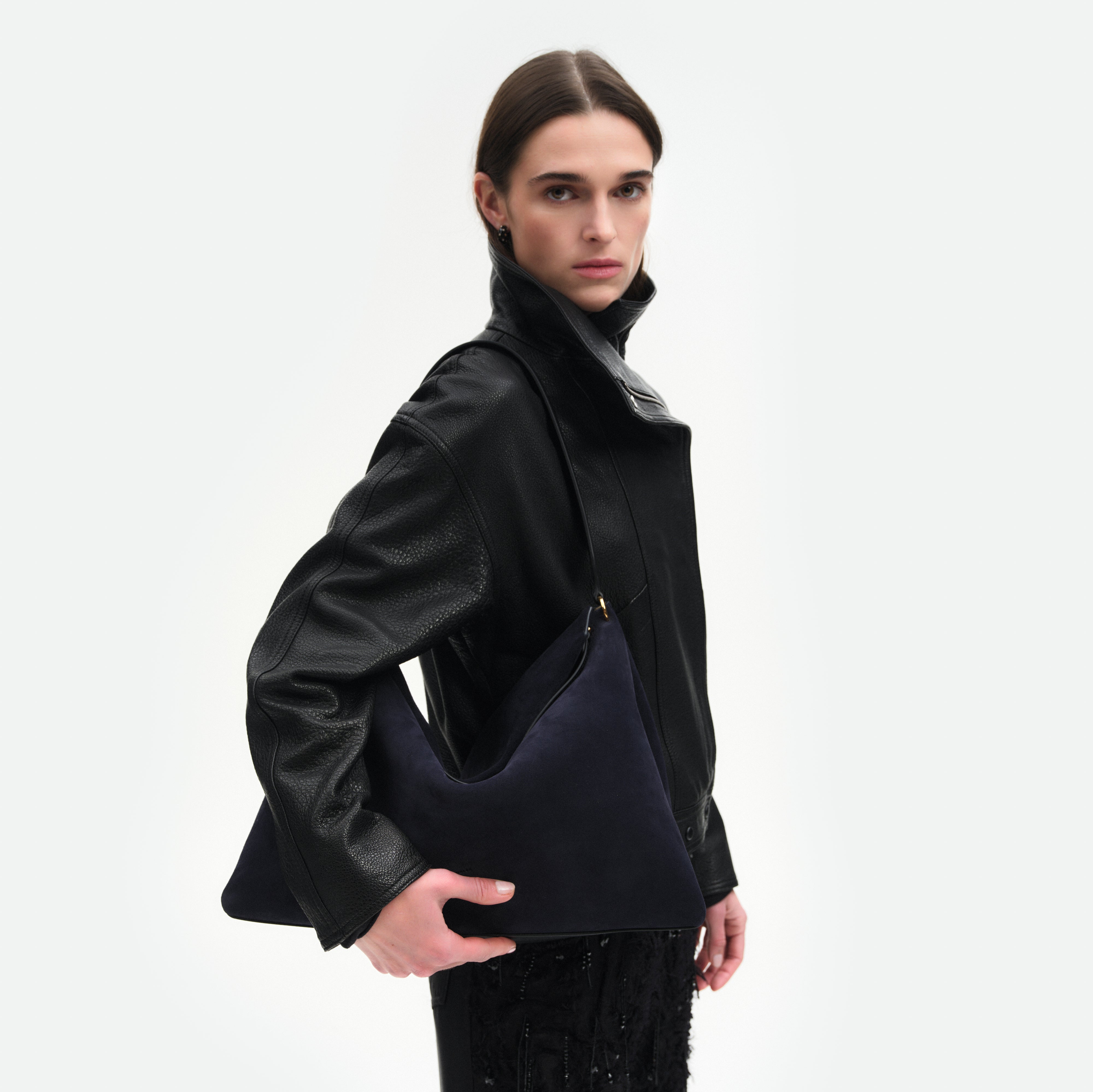 Penelope Tote - Orion Suede / Black