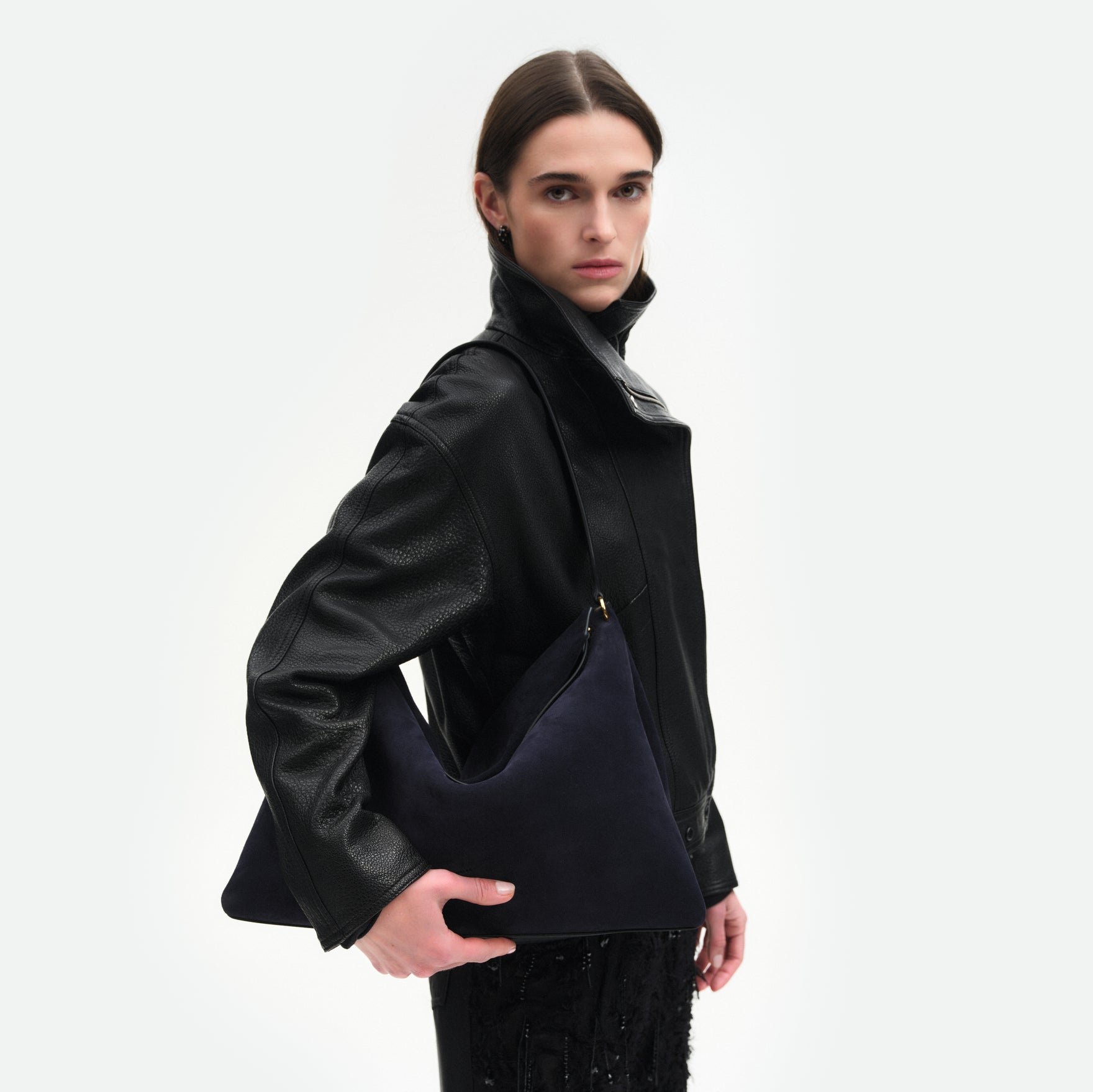 Penelope Tote - Orion Suede / Black