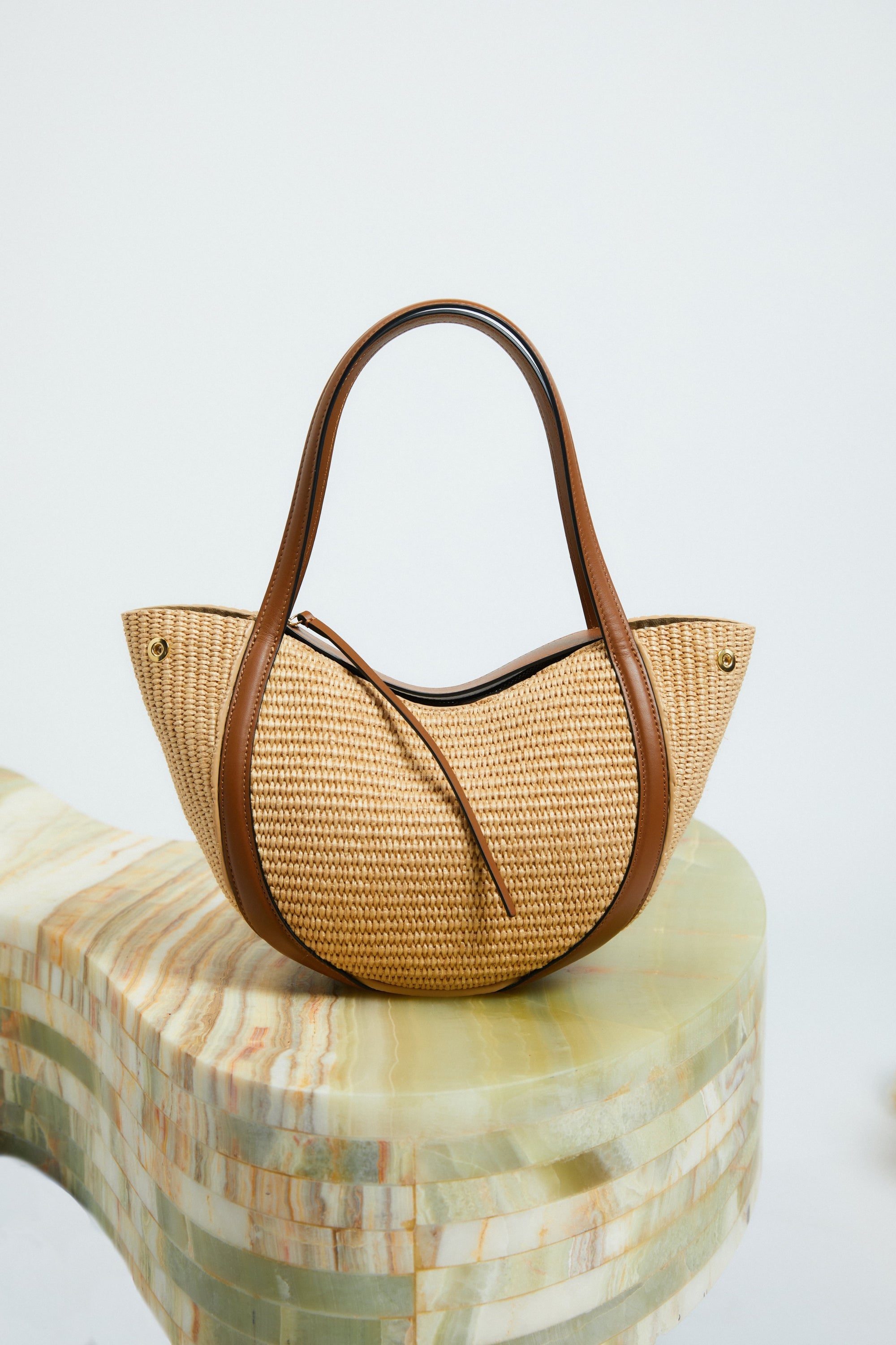 Lin Mini - Straw / Saddle