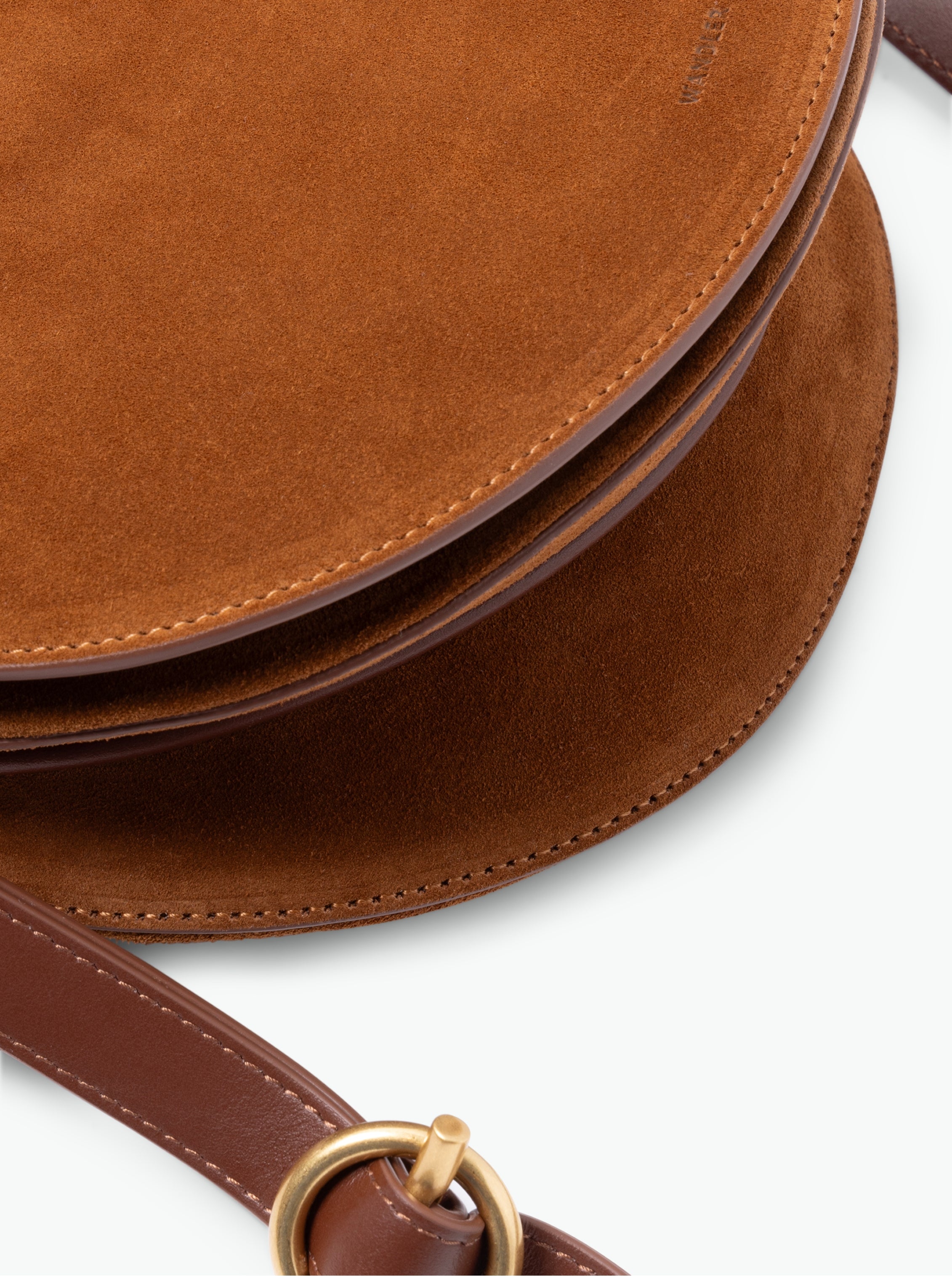 Kate Saddle Bag - Tan Suede