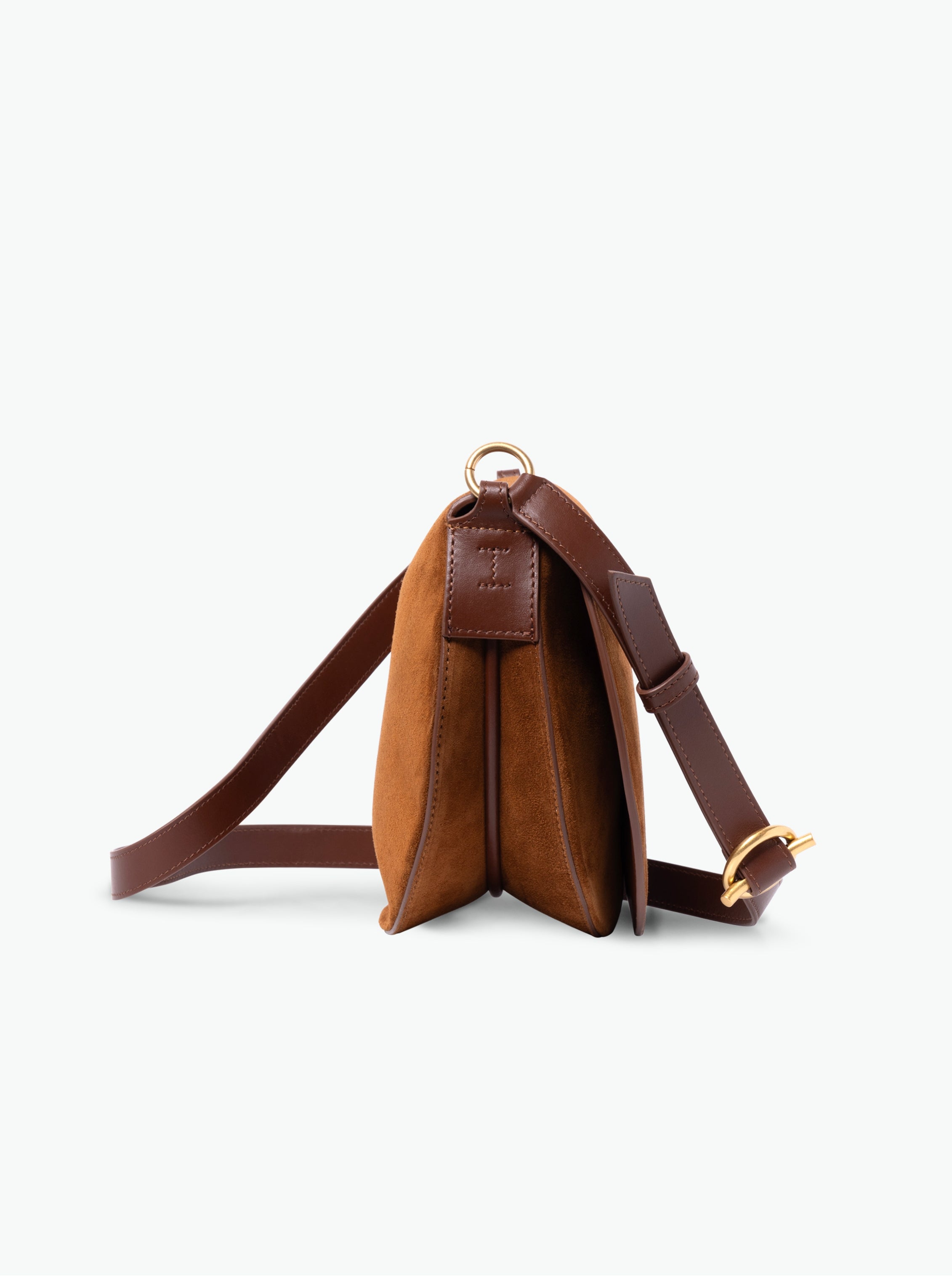 Kate Saddle Bag - Tan Suede