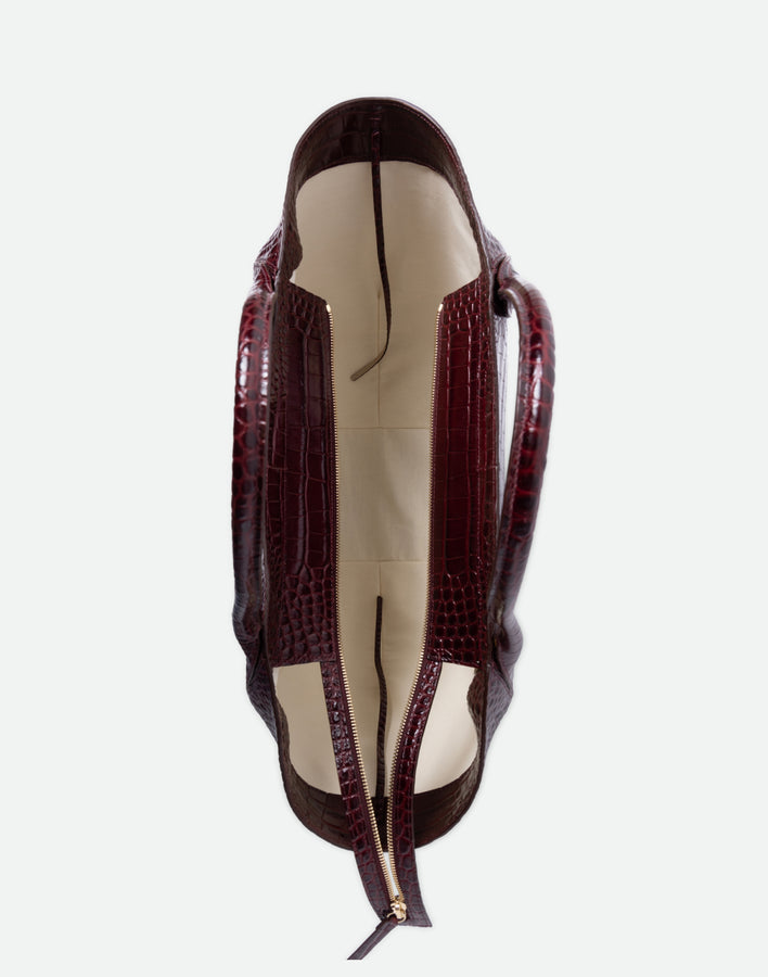Hortensia Shopper - Bordeaux Croco