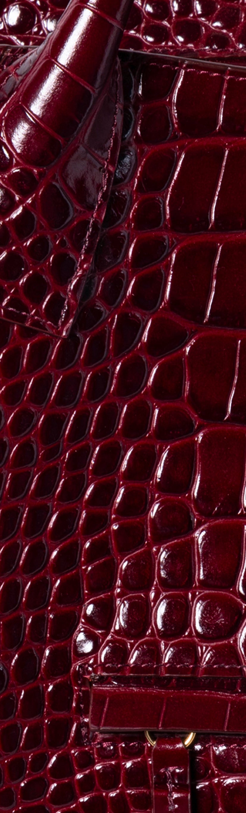 Hortensia Shopper - Bordeaux Croco