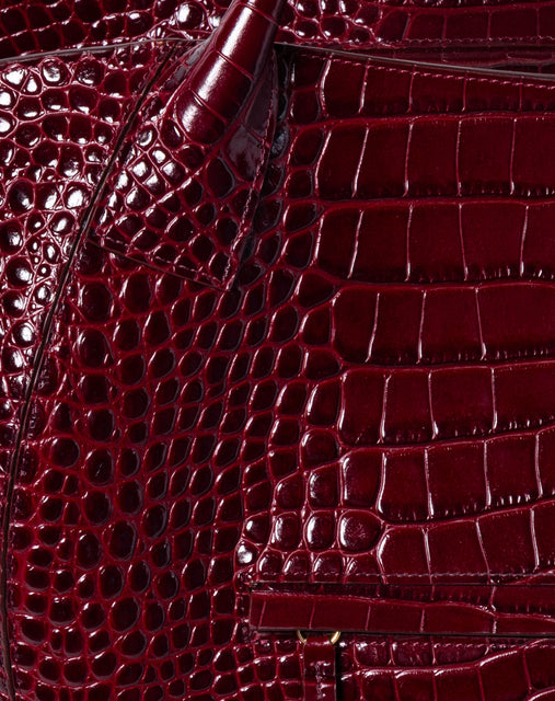 Hortensia Shopper - Bordeaux Croco
