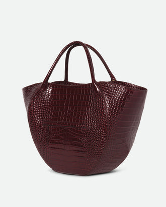 Hortensia Shopper - Bordeaux Croco