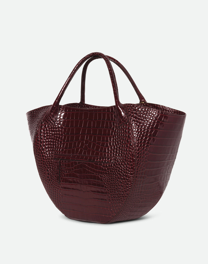 Hortensia Shopper - Bordeaux Croco