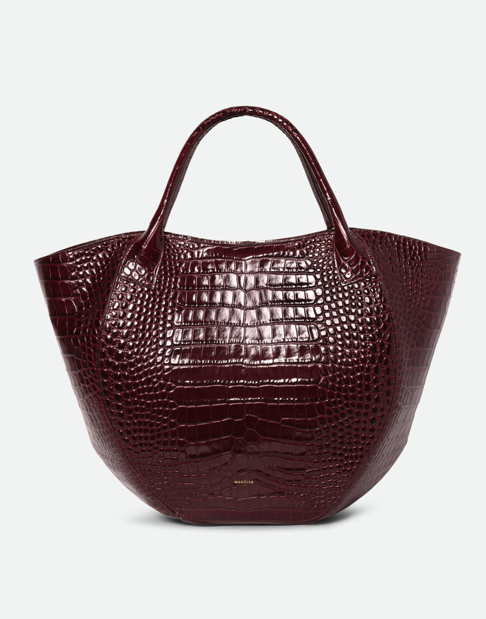 Hortensia Shopper - Bordeaux Croco