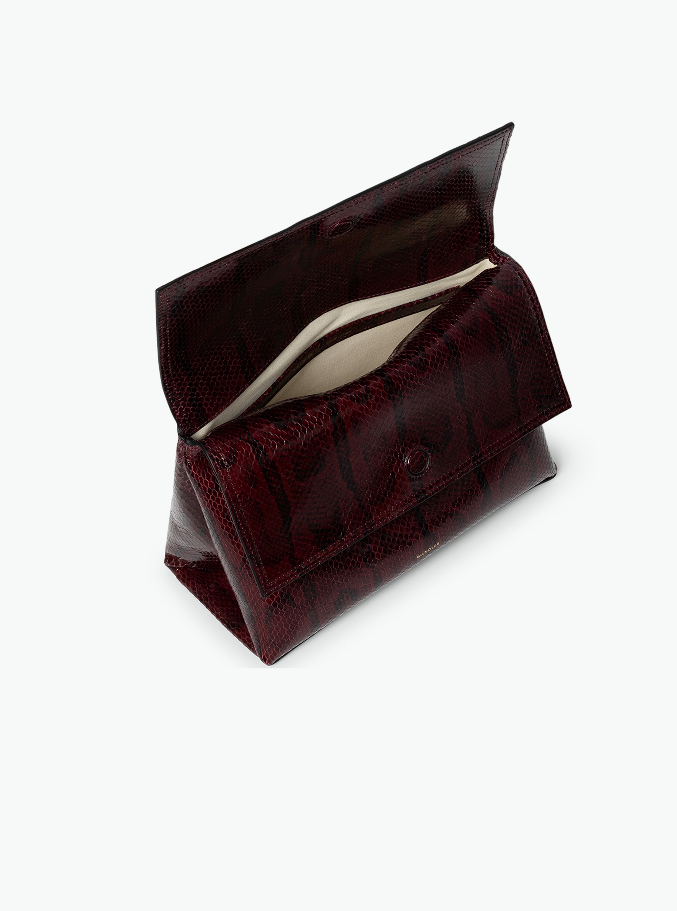 Jo Pouch Medium - Bordeaux Python