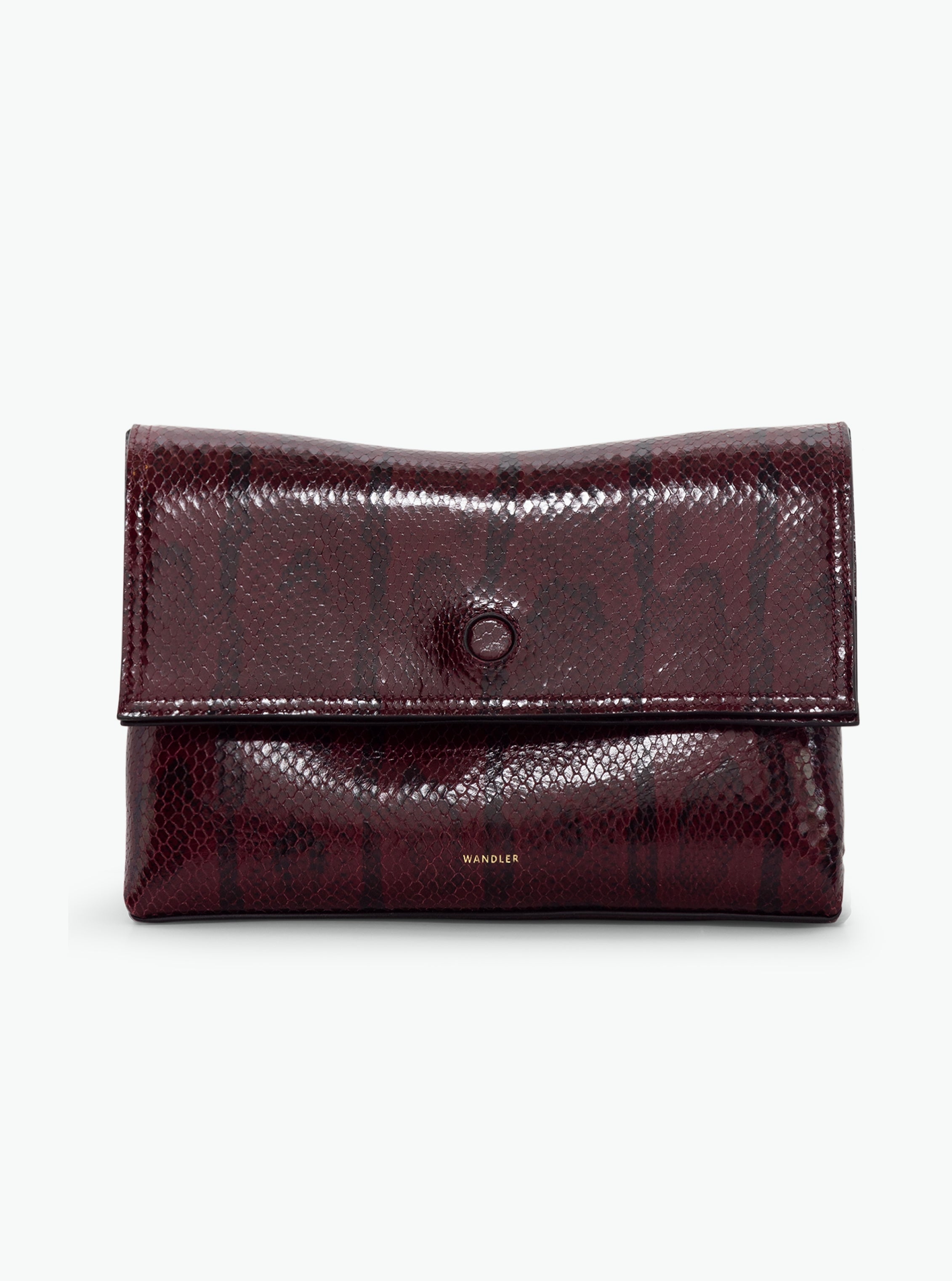 Jo Pouch Medium - Bordeaux Python