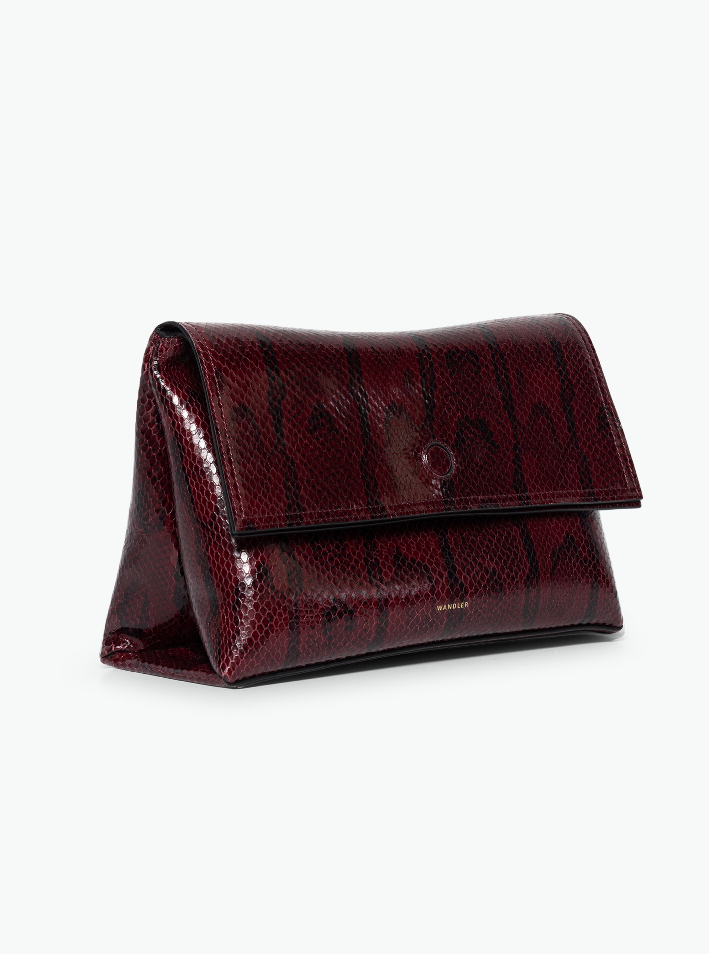 Jo Pouch Medium - Bordeaux Python