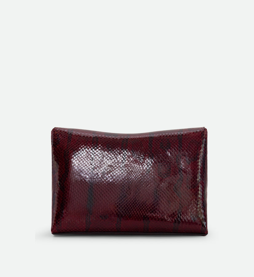 Jo Pouch Medium - Bordeaux Python