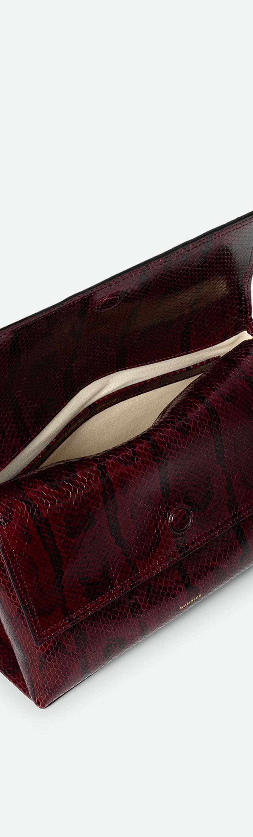 Jo Pouch Medium - Bordeaux Python