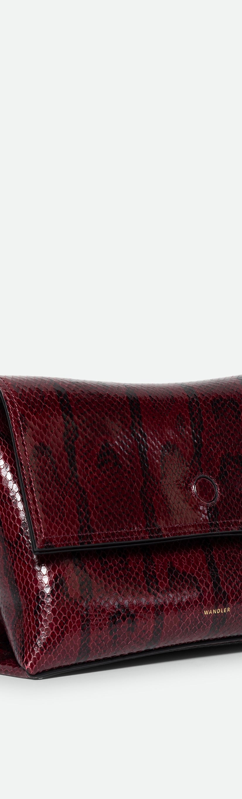 Jo Pouch Medium - Bordeaux Python