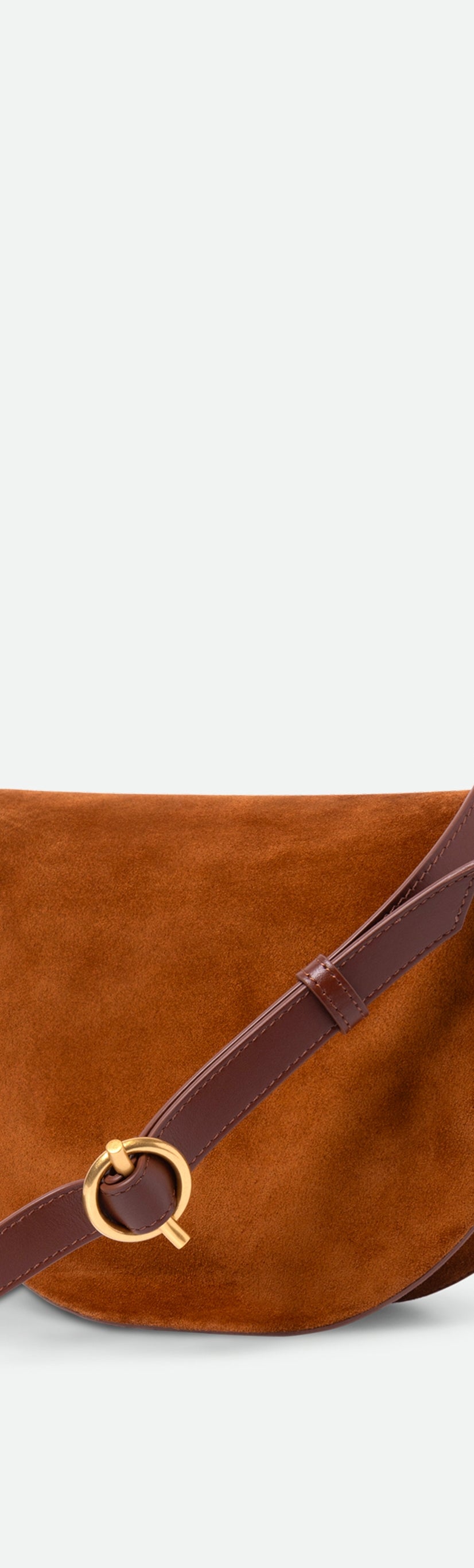 Kate Saddle Bag - Tan Suede