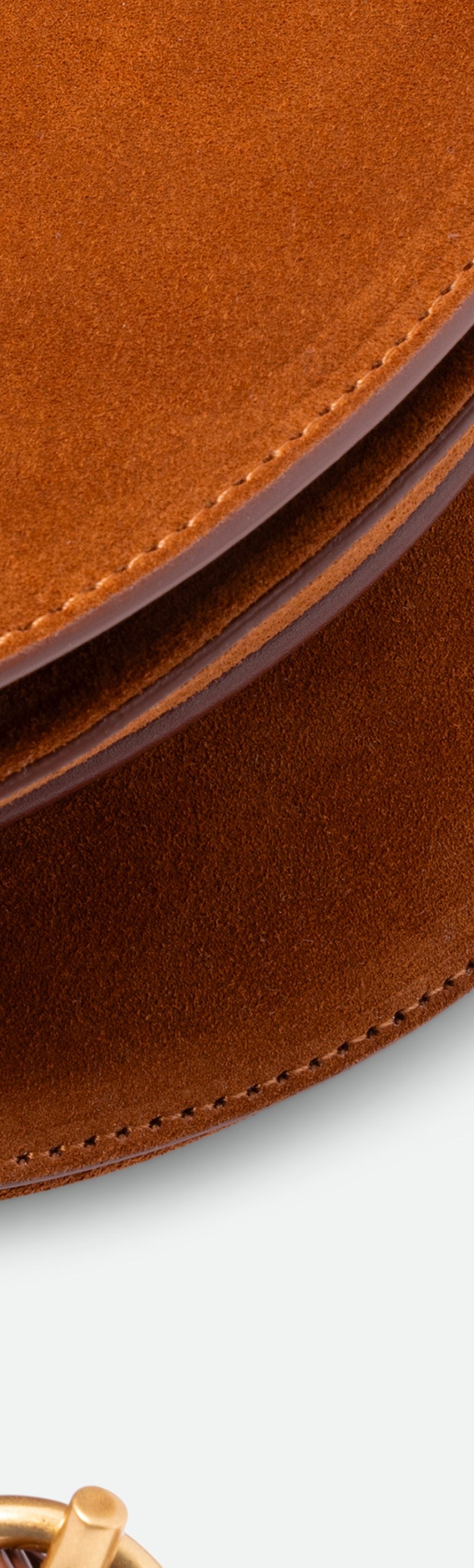 Kate Saddle Bag - Tan Suede