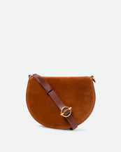 Kate Saddle Bag - Tan Suede