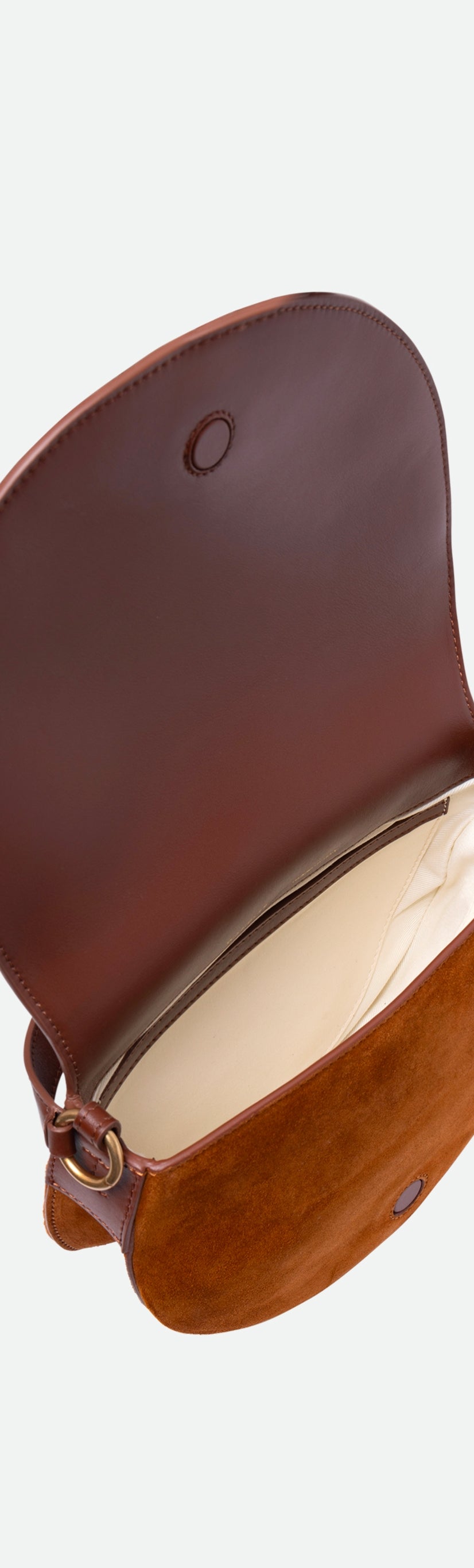 Kate Saddle Bag - Tan Suede