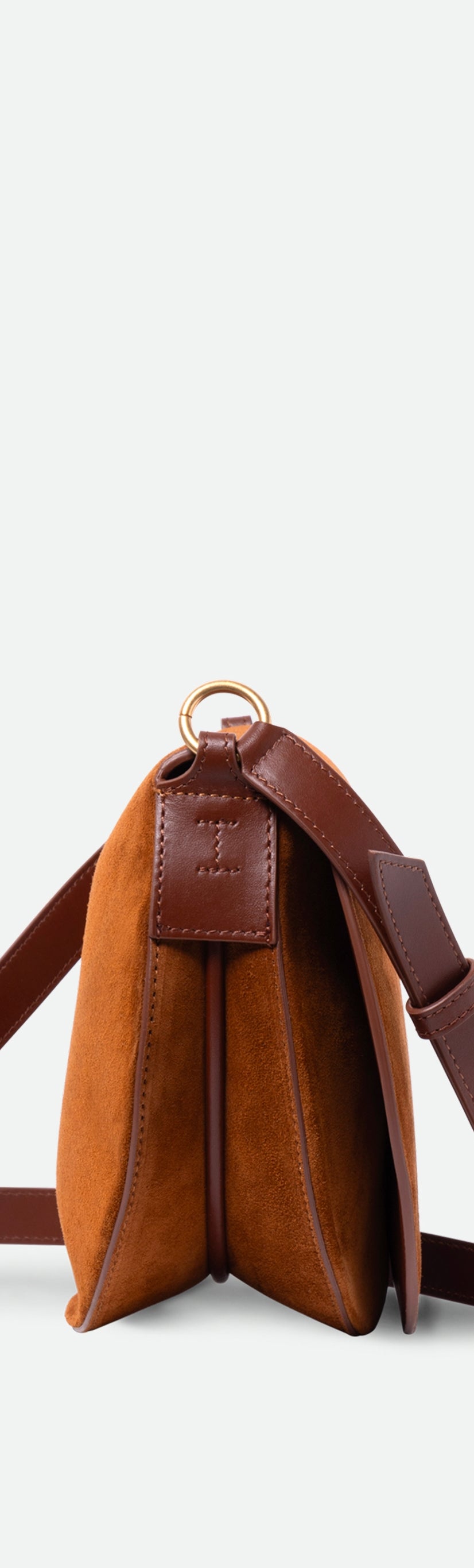 Kate Saddle Bag - Tan Suede