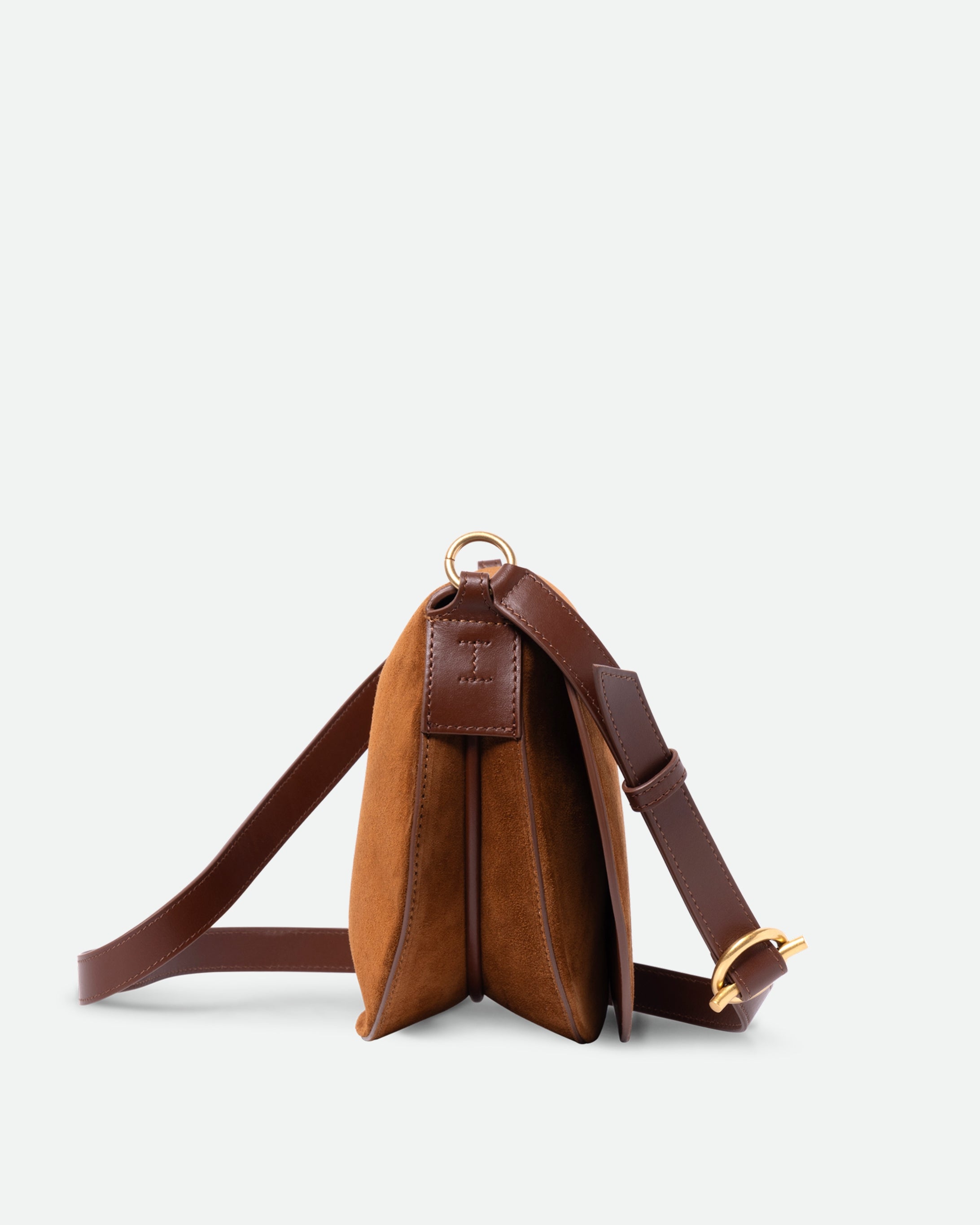 Kate Saddle Bag - Tan Suede