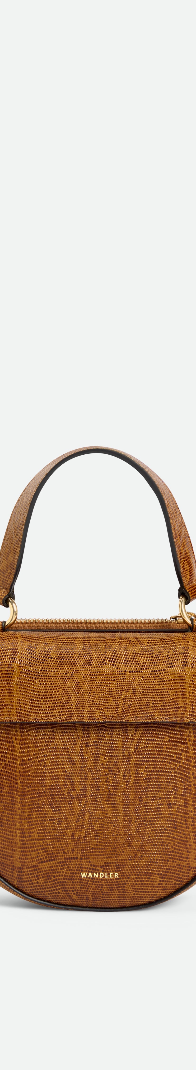 Hortensia Bag Piccola - Tabacco Lizzard