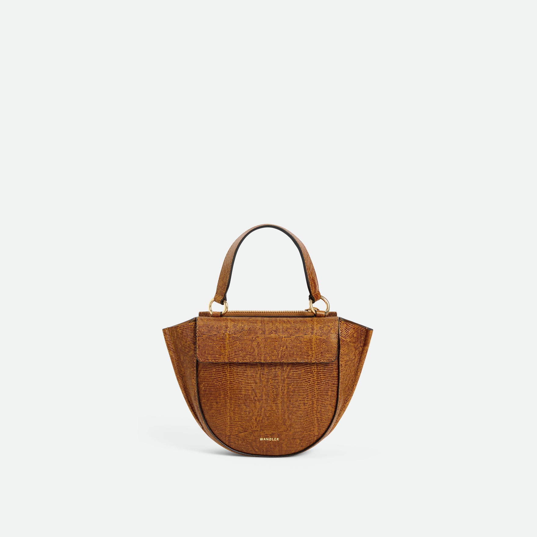 Hortensia Bag Piccola - Tabacco Lizzard