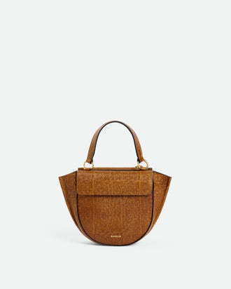Hortensia Bag Piccola - Tabacco Lizzard