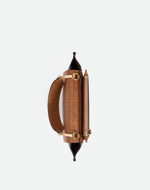 Hortensia Bag Mini - Tabacco Lizzard