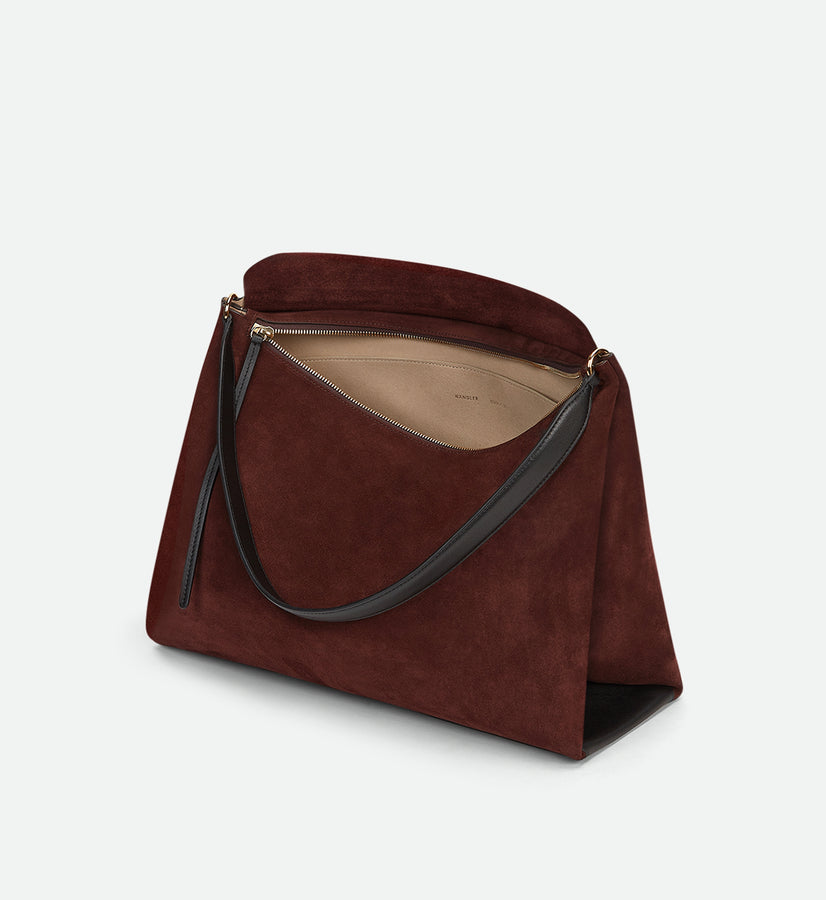 Penelope Tote - Acai Suede / Black