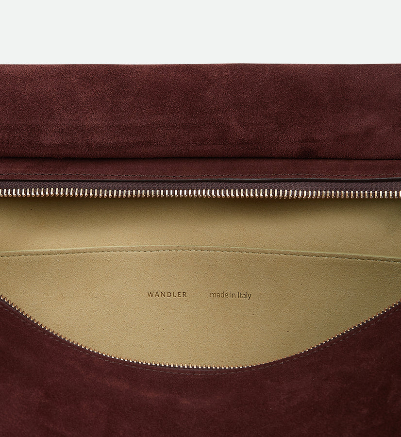 Penelope Tote - Acai Suede / Black