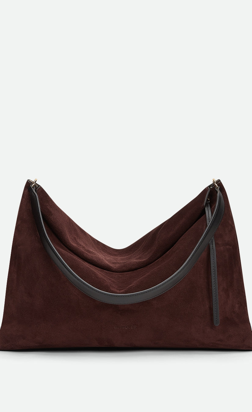 Penelope Tote - Acai Suede / Black