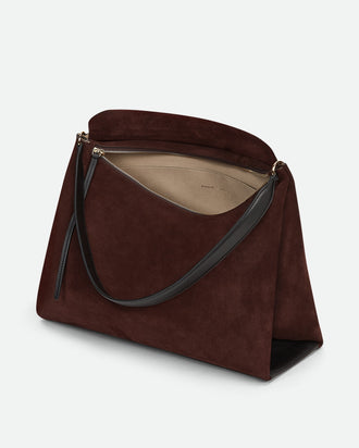 Penelope Tote - Acai Suede / Black