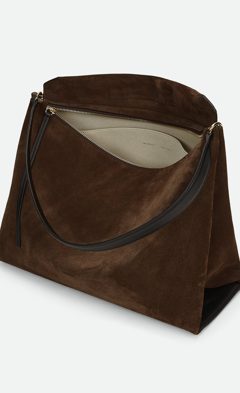 Penelope Tote - Palissander Suede / Black