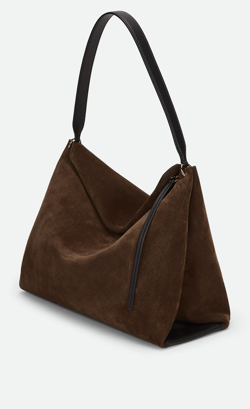 Penelope Tote - Palissander Suede / Black