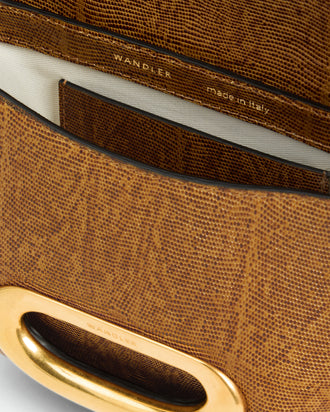 Veneto Crossbody Small - Tabacco Lizzard