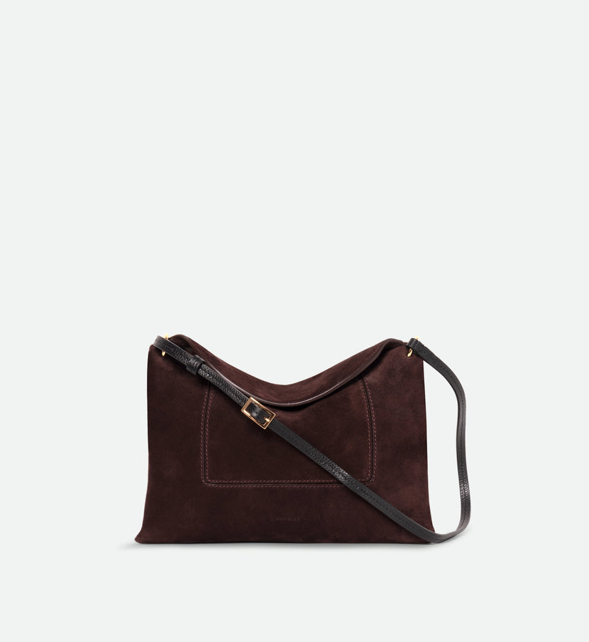 Penelope Slouch Bag - Acai Suede