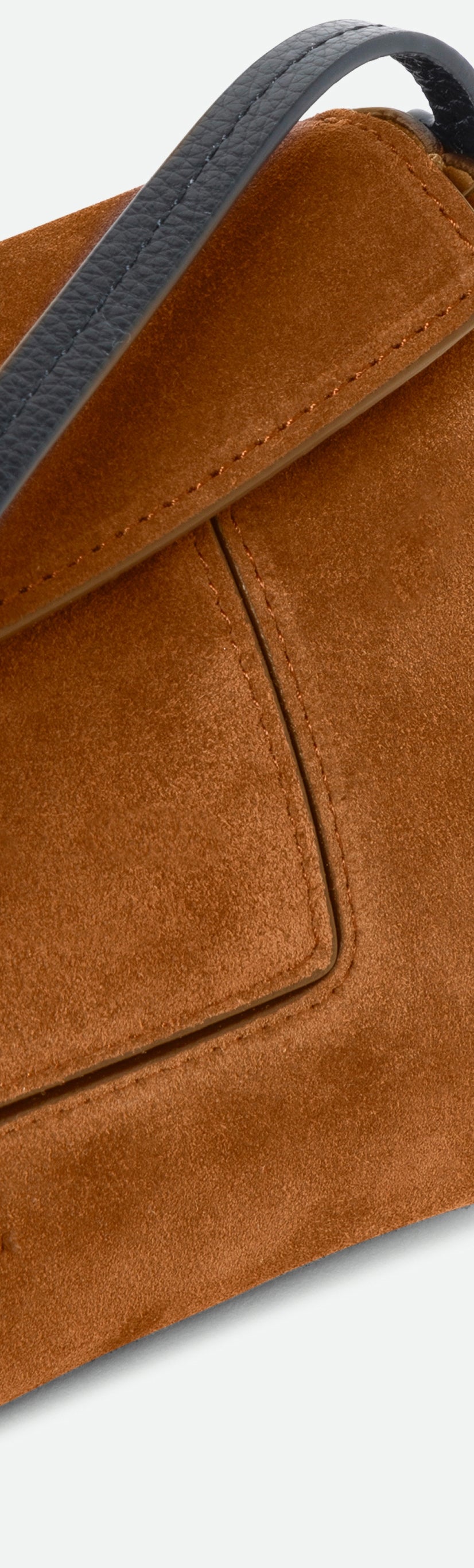 Penelope Slouch Mini - Cognac Suede