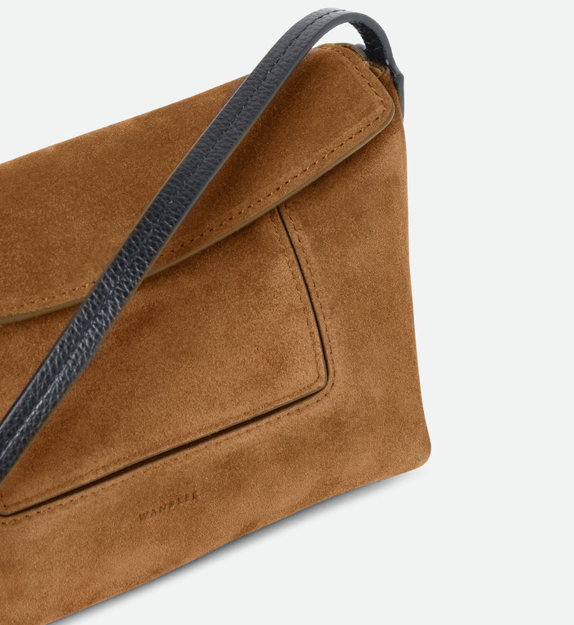 Penelope Slouch Mini - Cognac Suede