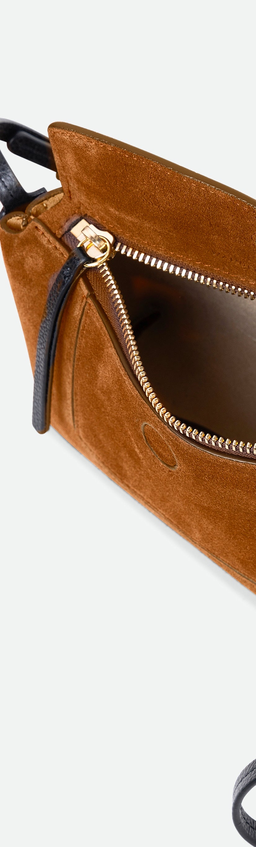 Penelope Slouch Mini - Cognac Suede