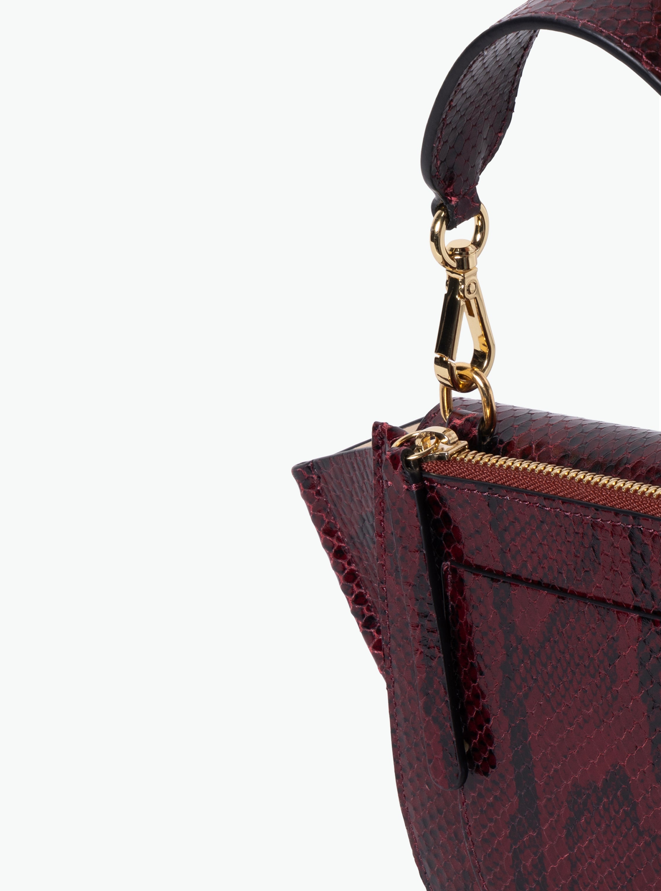 Hortensia Bag Mini - Bordeaux Python