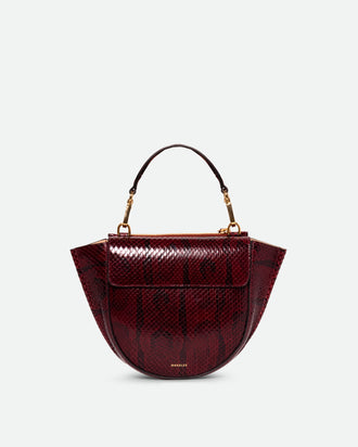 Hortensia Bag Mini - Bordeaux Python