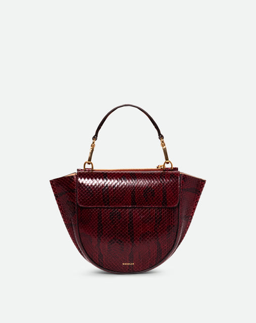 Hortensia Bag Mini - Bordeaux Python