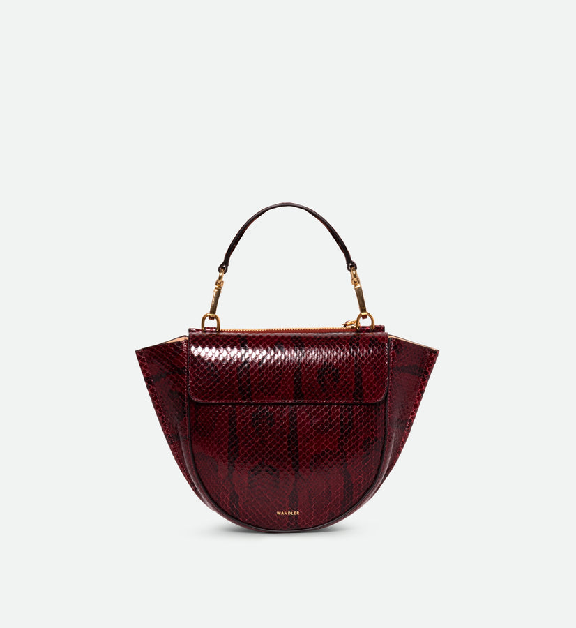 Hortensia Bag Mini - Bordeaux Python