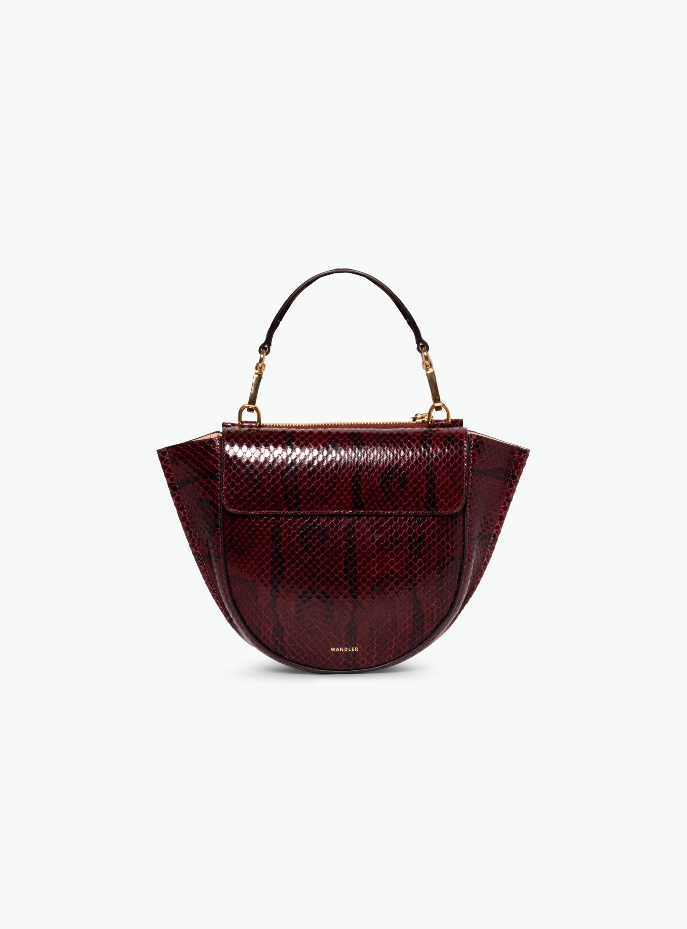 Hortensia Bag Mini - Bordeaux Python