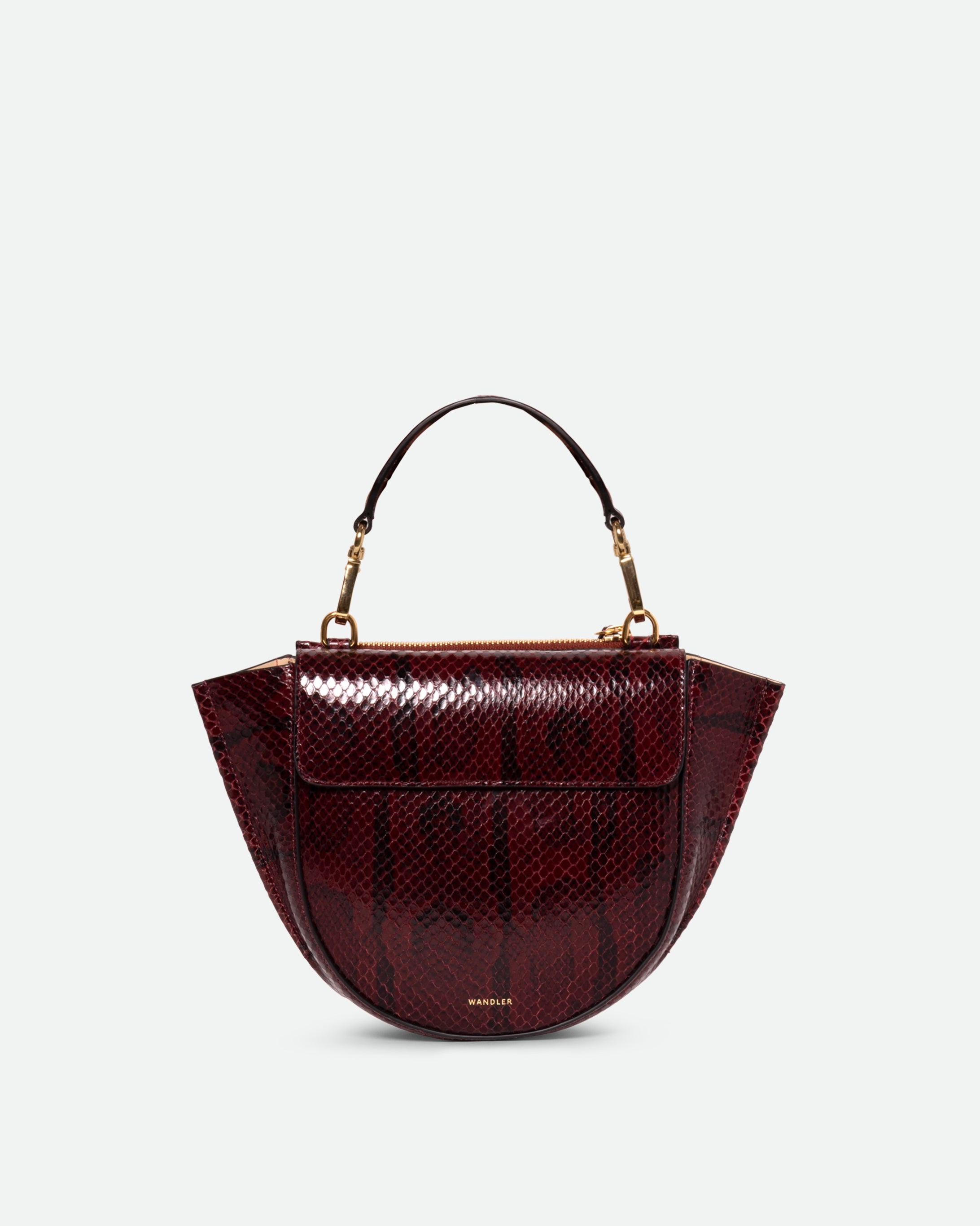 Hortensia Bag Mini - Bordeaux Python