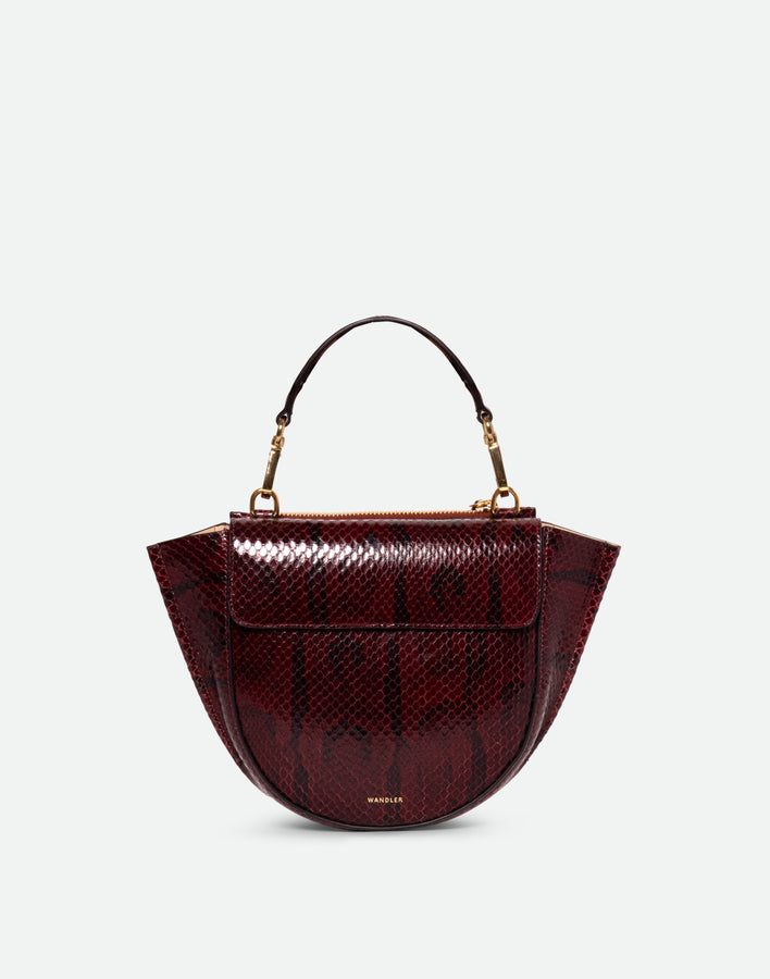 Hortensia Bag Mini - Bordeaux Python