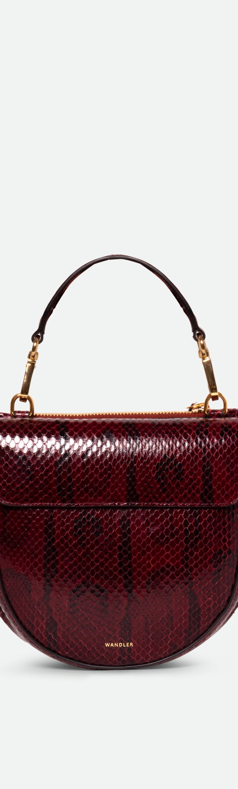 Hortensia Bag Mini - Bordeaux Python