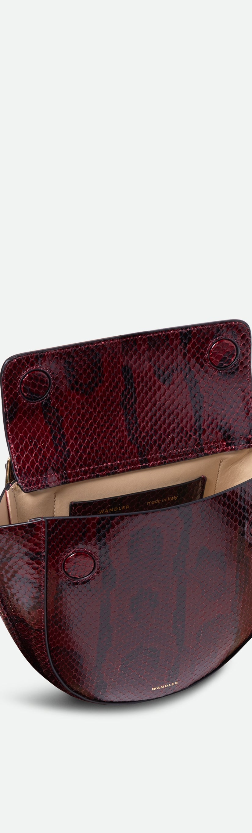 Hortensia Bag Mini - Bordeaux Python