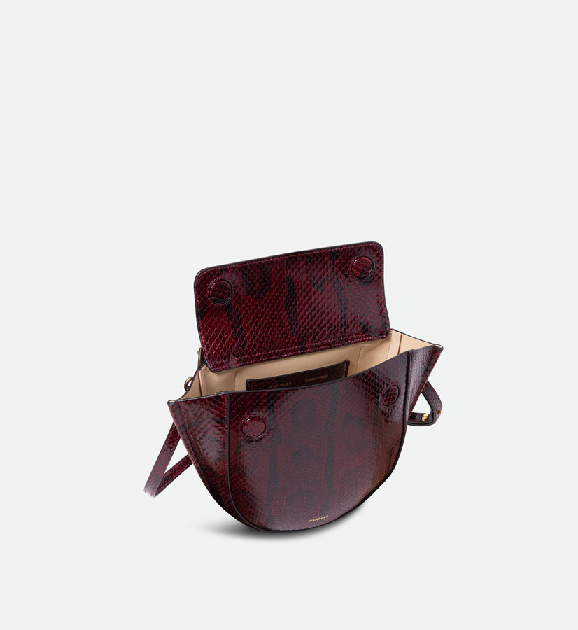 Hortensia Bag Mini - Bordeaux Python